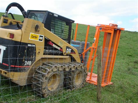 skid steer fence stretcher